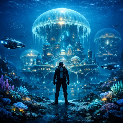 Подводный город будущего — AI промт для GPT Image 1.5