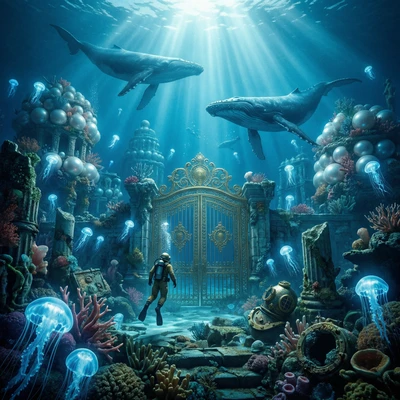 Подводный затерянный мир — AI промт для Nano Banana Pro