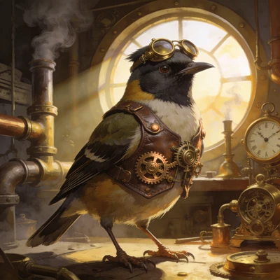 Попугай в стиле стимпанк-инженера — AI промт для Seedream 4.5