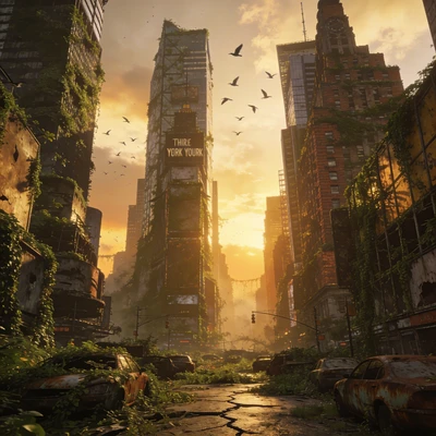 Постапокалиптический мир будущего — AI промт для Seedream 4.5