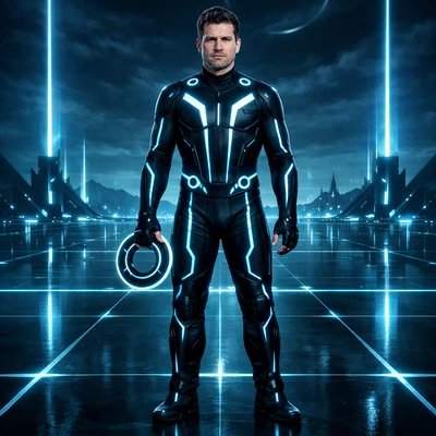 Постер фильма «Трон: Наследие» — AI промт для GPT Image 1.5