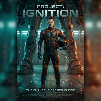 Постер фильма в стиле 'Меха' — AI промт для Nano Banana Pro