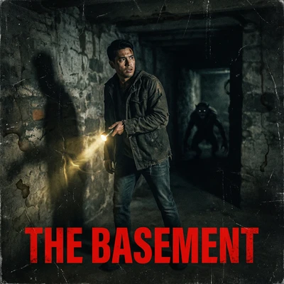 Постер хоррора «Забытый подвал» — AI промт для Nano Banana Pro