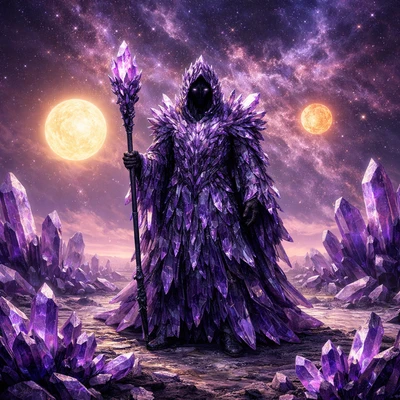 Повелитель кристаллов на экзопланете — AI промт для GPT Image 1.5