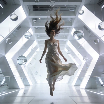 Повелительница гравитации — AI промт для Seedream 4.5