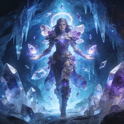 Повелительница Кристальных Пещер — AI промт для Seedream 4.5