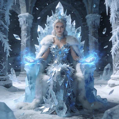 Повелительница ледяных чертогов — AI промт для Seedream 4.5