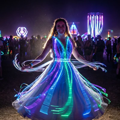 Повелительница неонового Фестиваля — AI промт для Nano Banana Pro