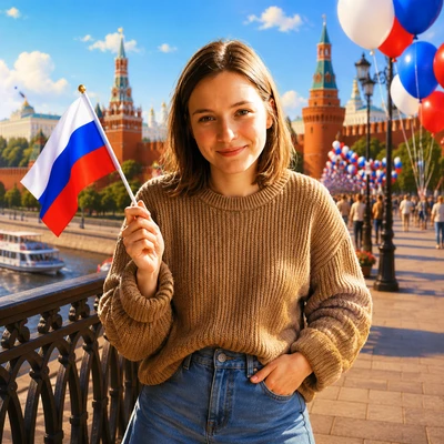 Праздничная открытка: День России — AI промт для GPT Image 1.5