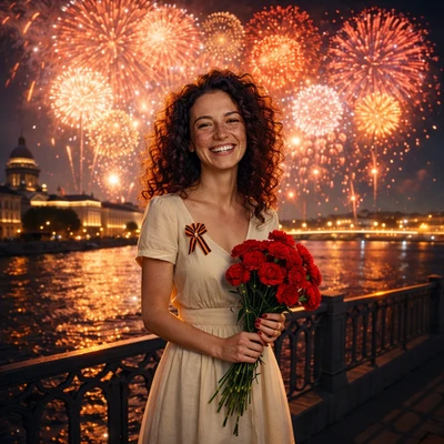 Праздничный салют на День Победы — AI промт для GPT Image 1.5