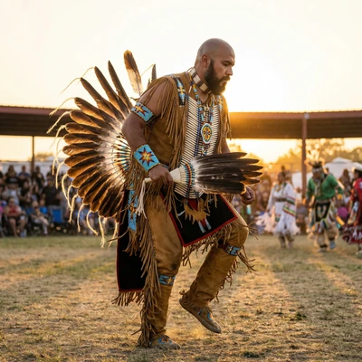 Празднование индейского фестиваля Пау Вау — AI промт для Nano Banana Pro