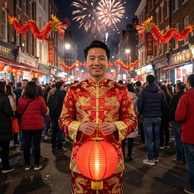 Празднование китайского Нового года — AI промт для Nano Banana Pro