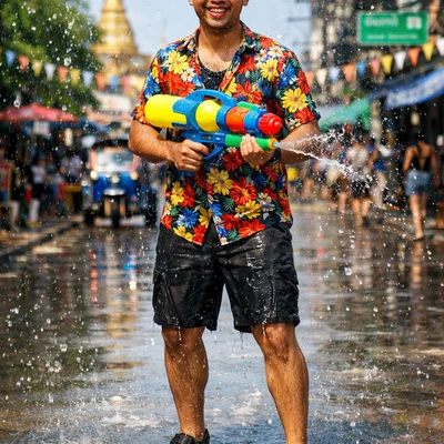 Празднование Тайского Нового Года (Сонгкран) — AI промт для GPT Image 1.5