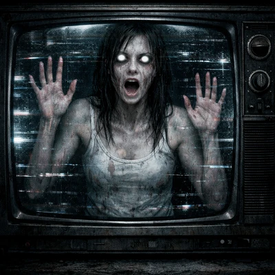 Призрак из старого телевизора — AI промт для GPT Image 1.5