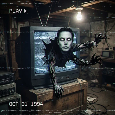 Призрак из старого телевизора — AI промт для Nano Banana Pro