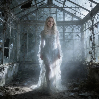 Призрак заброшенной оранжереи — AI промт для Seedream 4.5