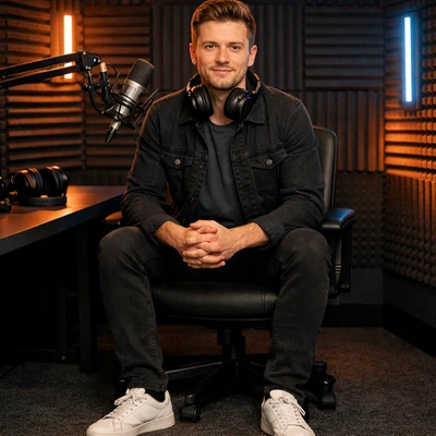 Профессиональный подкастер в студии — AI промт для GPT Image 1.5