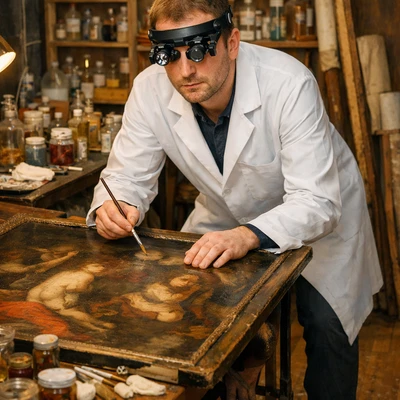 Профессиональный реставратор картин — AI промт для GPT Image 1.5