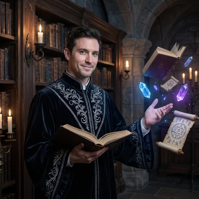 Профессия: Библиотекарь магических артефактов — AI промт для Nano Banana Pro