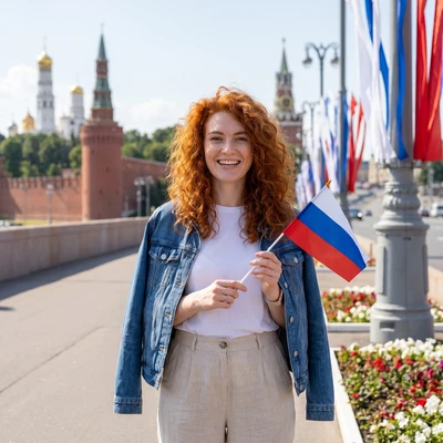 Прогулка в День России — AI промт для Nano Banana Pro
