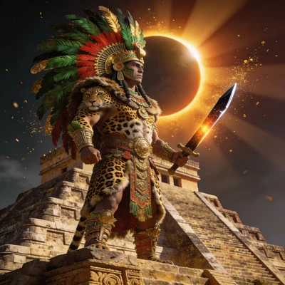 Проводник душ в стиле Ацтекского храма — AI промт для Seedream 4.5
