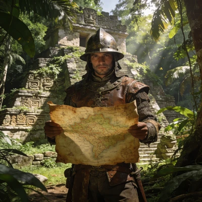 Путешественник по Мезоамерике — AI промт для Seedream 4.5