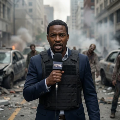 Репортаж из эпицентра зомби-апокалипсиса — AI промт для Nano Banana Pro