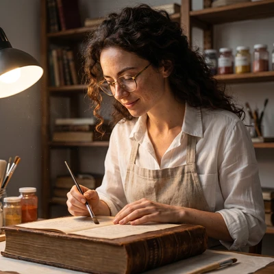 Реставратор старинных книг — AI промт для Nano Banana Pro