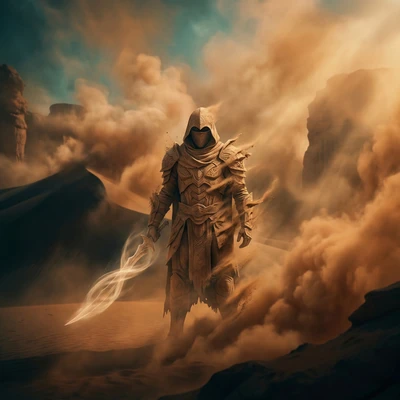 Рыцарь Песчаных Бурь — AI промт для Nano Banana Pro