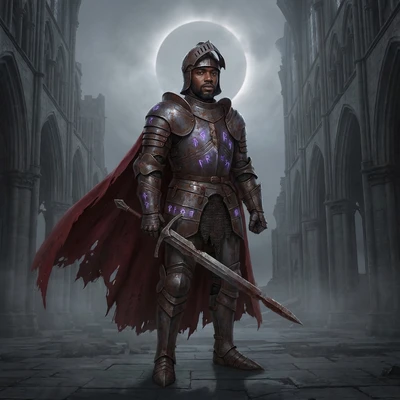 Рыцарь в стиле темного хоррор-фэнтези — AI промт для Nano Banana Pro