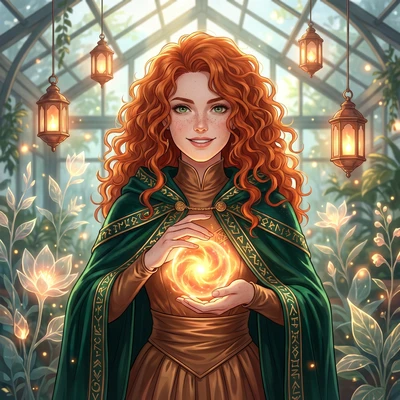 Рыжая волшебница осени — AI промт для Nano Banana Pro