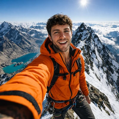 Селфи с Вершины Мира — AI промт для GPT Image 1.5