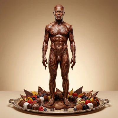 Шоколадная скульптура — AI промт для Nano Banana Pro