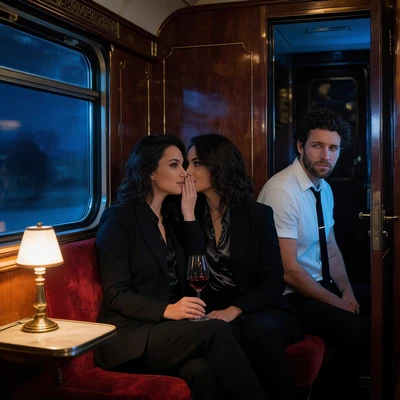 Шпионы в ночном экспрессе — AI промт для Seedream 4.5