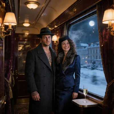 Шпионы в «Полуночном Экспрессе» — AI промт для Seedream 4.5