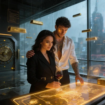 Сокровища Неонового Олимпа — AI промт для Seedream 4.5