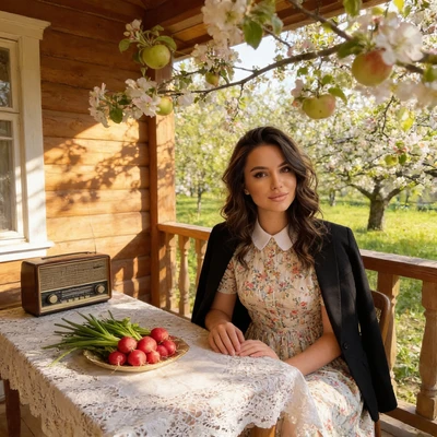 Советский Первомай на даче — AI промт для Seedream 4.5