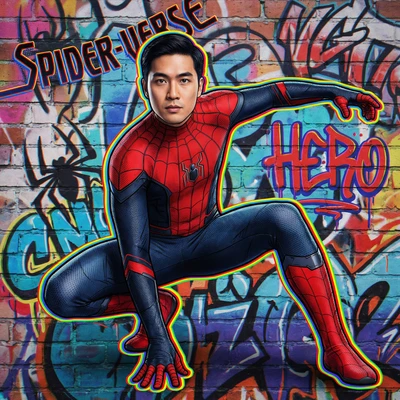 Стиль анимации «Человек-паук: Через вселенные» — AI промт для Nano Banana Pro