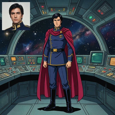 Стиль аниме 80-х: Космический пират — AI промт для Nano Banana Pro