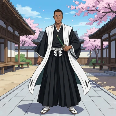 Стиль аниме «Bleach»: Капитан Готей 13 — AI промт для Nano Banana Pro