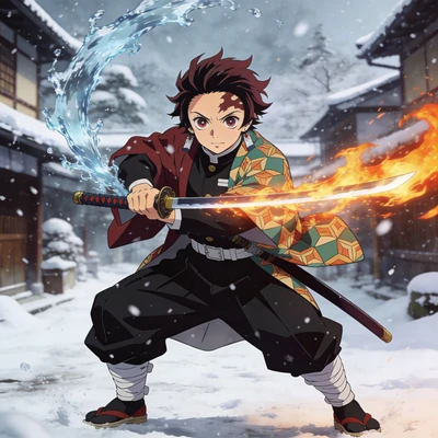 Стиль аниме «Клинок, рассекающий демонов» — AI промт для Seedream 4.5