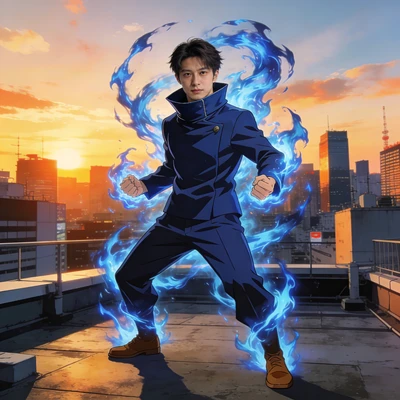 Стиль аниме «Магическая битва» — AI промт для Seedream 4.5