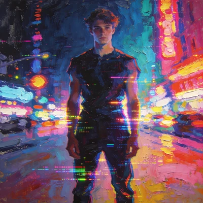 Стиль «Кибер-импрессионизм» — AI промт для Seedream 4.5