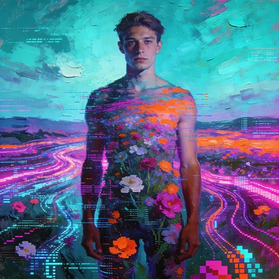 Стиль «Кибер-импрессионизм» — AI промт для Seedream 4.5