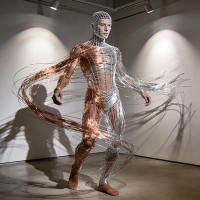 Стиль «Кинетическая скульптура» — AI промт для Seedream 4.5