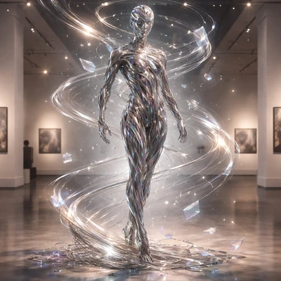 Стиль «Кинетическая скульптура» — AI промт для GPT Image 1.5