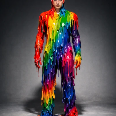 Стиль «Стекающей краски» в моде — AI промт для GPT Image 1.5