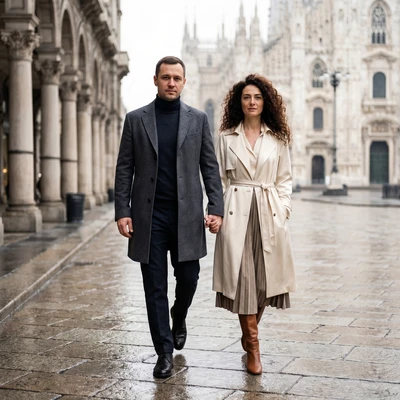 Стиль «Тихая роскошь» в Милане — AI промт для Nano Banana Pro