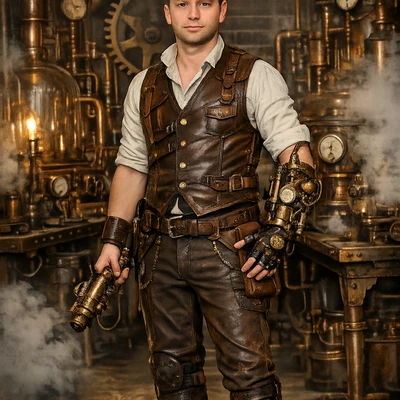 Стимпанк-изобретатель — AI промт для GPT Image 1.5