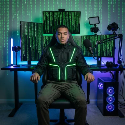 Стример из Матрицы — AI промт для Nano Banana Pro